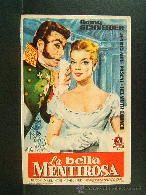 Cine: LA BELLA MENTIROSA-AXEL VON AMBESSER-ROMY SCHNEIDER-JEAN CLAUDE PASCAL-ILUSTRADO POR JANO-CINE-1960