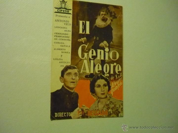 Cine: programa el genio alegre.- antonio vico - Foto 1