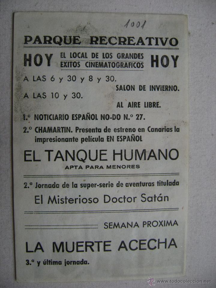 Cine: EL TANQUE HUMANO.F-1001 - Foto 2