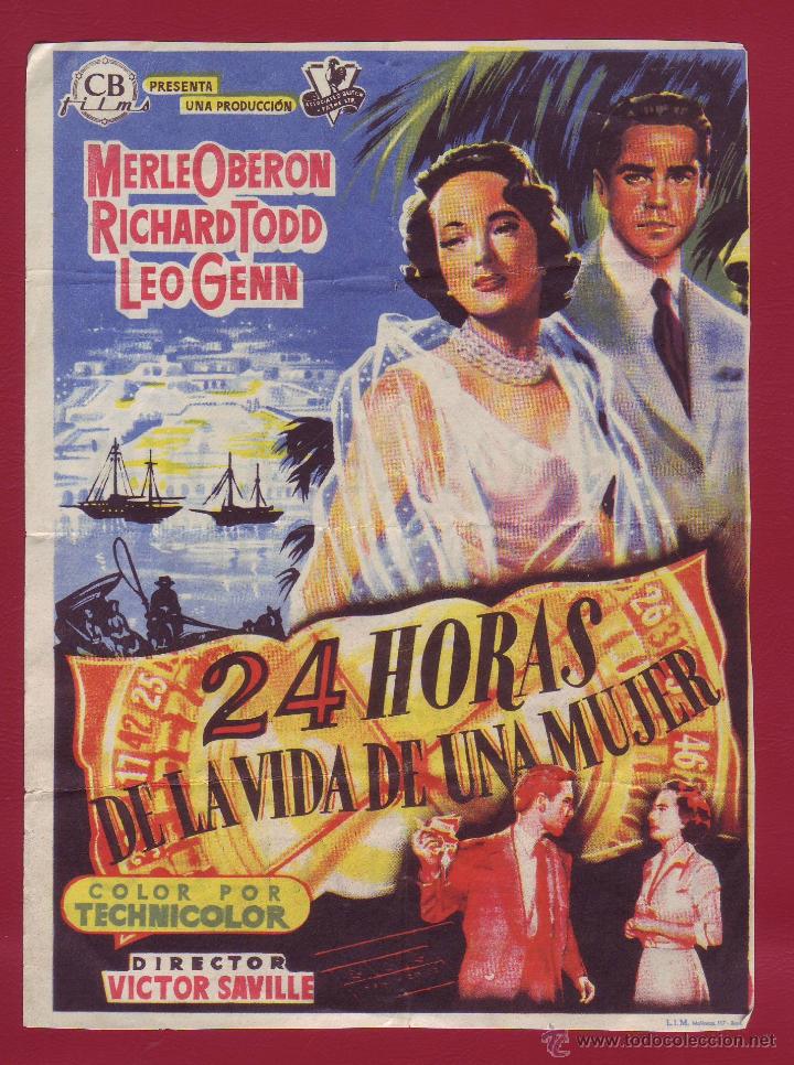 Cine: PROGRAMA DE MANO - 24 HORAS DE LA VIDA DE UNA MUJER - Foto 1