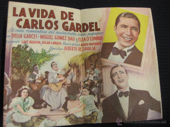 Cine: PROGRAMA DE CINE.LA VIDA DE CARLOS GARDEL.HUGO DEL CARRIL. - Foto 2