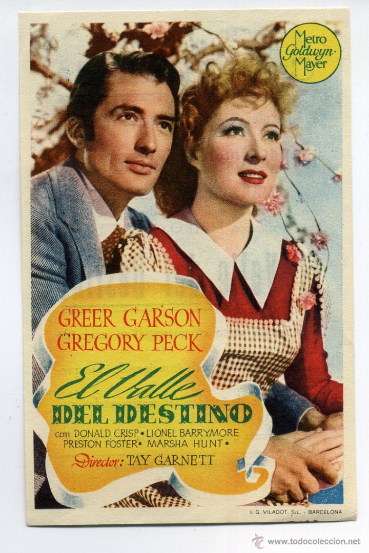 Cine: EL VALLE DEL DESTINO, con Gregory Peck.