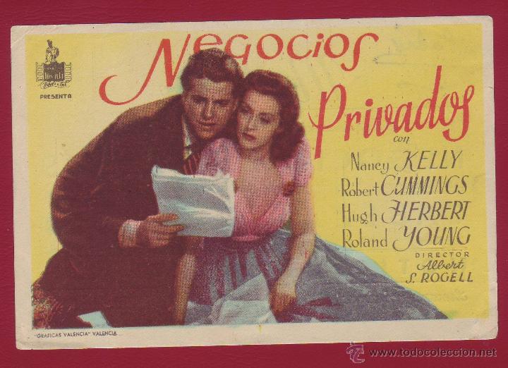 Cine: PROGRAMA DE MANO - NEGOCIOS PRIVADOS - Foto 1