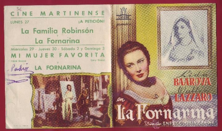 Cine: PROGRAMA DE MANO - LA FORNARINA - Foto 1