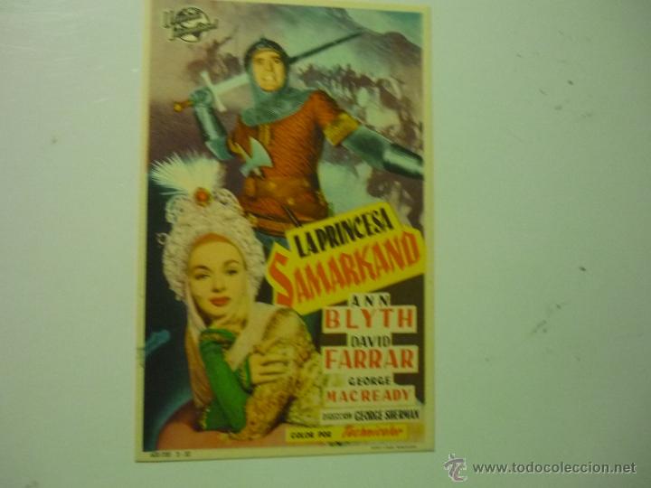 Cine: PROGRAM LA PRINCESA SAMARKAND,. ANN BLYTH-publicidad central cinema tarragona - Foto 1