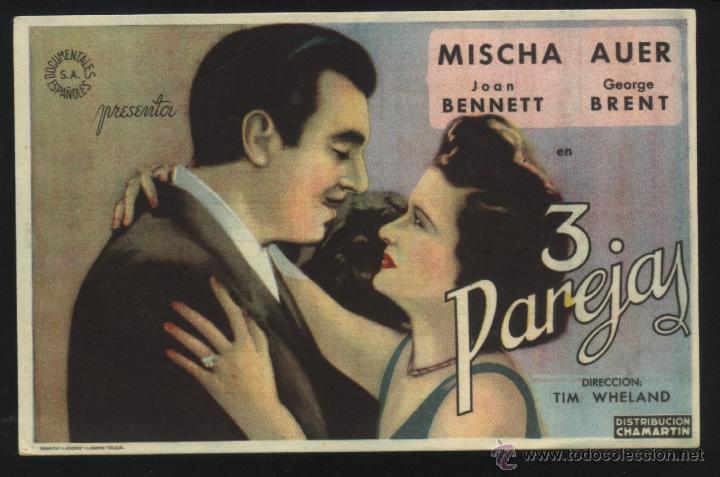 Cine: P-3826- 3 PAREJAS (Twin Beds) (CINE AVENIDA - SANTIAGO DE LA RIBERA) George Brent - Joan Bennett