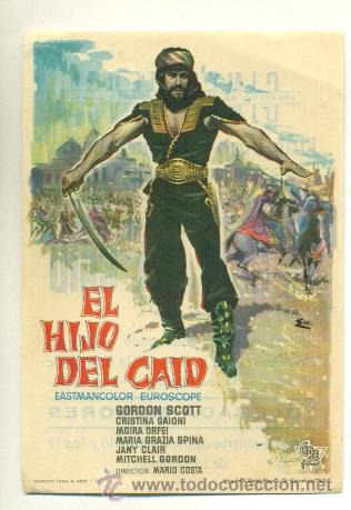 Cine: HIJO DEL CAID - PROGRAMA ORIGINAL CON PROPAGANDA - IMPECABLE - Foto 1