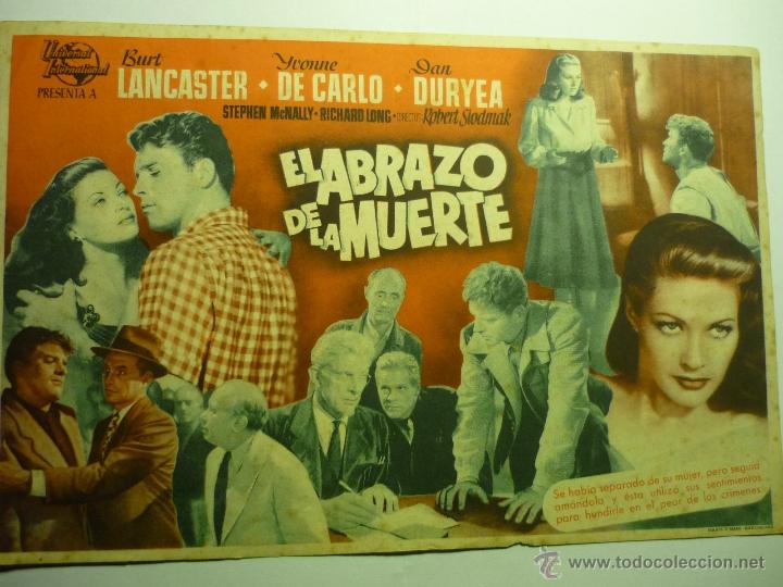 Cine: PROGRAMA EL ABRAZO DE LA MUERTE .-BURT LANCASTER - Foto 1