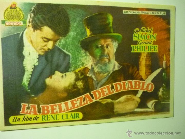 Cine: PROGRAMA LA BELLEZA DEL DIABLO.- MICHEL SIMON - - Foto 1