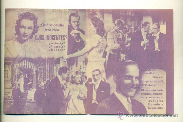 Cine: OJOS INOCENTES - PROGRAMA ORIGINAL CON PROPAGANDA - IMPECABLE - Foto 2