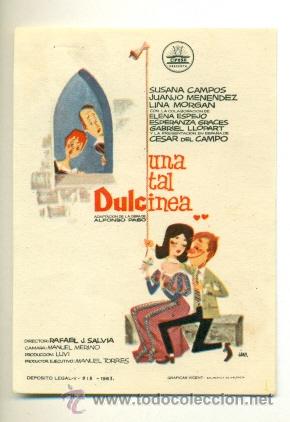 Cine: UNA TAL DULCINEA - PROGRAMA ORIGINAL SIN  PROPAGANDA - - Foto 1