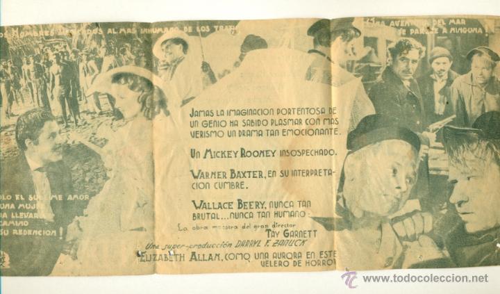 Cine: REDENCION - PROGRAMA ORIGINAL CON PROPAGANDA - TRIPTICO CON W.BEERY , BAXTER , ROONEY - Foto 3
