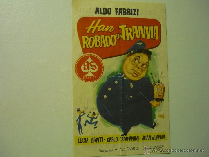 Cine: PROGRAMA HAN ROBADO UN TRANVIA.-ALDO FABRIZI --PUBLICIDAD - Foto 1