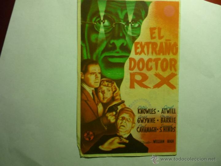 Cine: programa el extra&ntilde;o caso doctor rx.- lionel atwill-publicidad - Foto 1