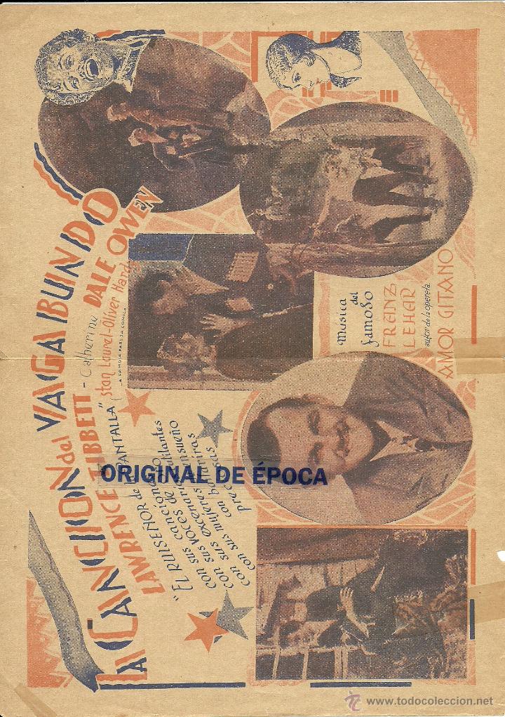 Cine: (PG-402)PROGRAMA DE CINE DOBLE LA CANCION DEL VAGABUNDO - Foto 2