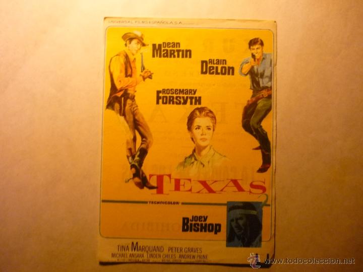 Cine: programa texas.-dean martin -alain delon.- publicidad - Foto 1