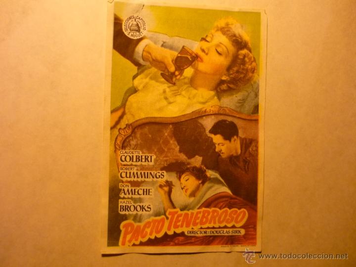 Cine: programa pacto tenebroso.- claudette colbert.- DORADO ZARAGOZA - Foto 1