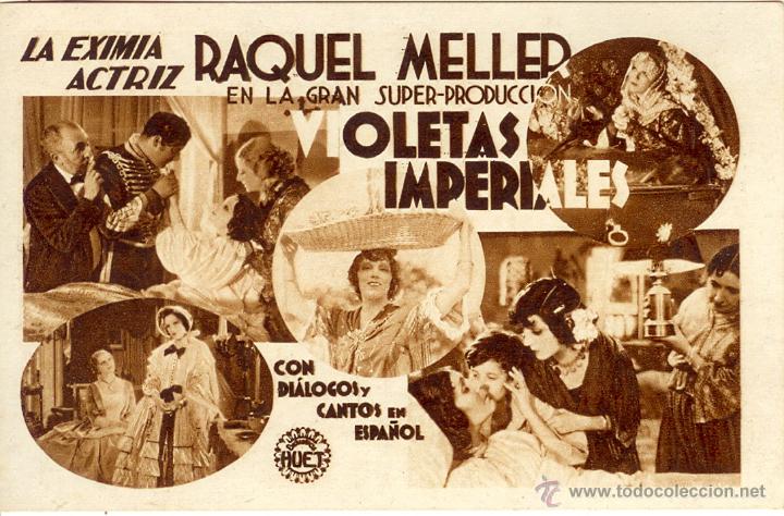 Cine: Programa de Cine - Violetas imperiales - 1933 - C/P - Raquel Meller - Foto 1