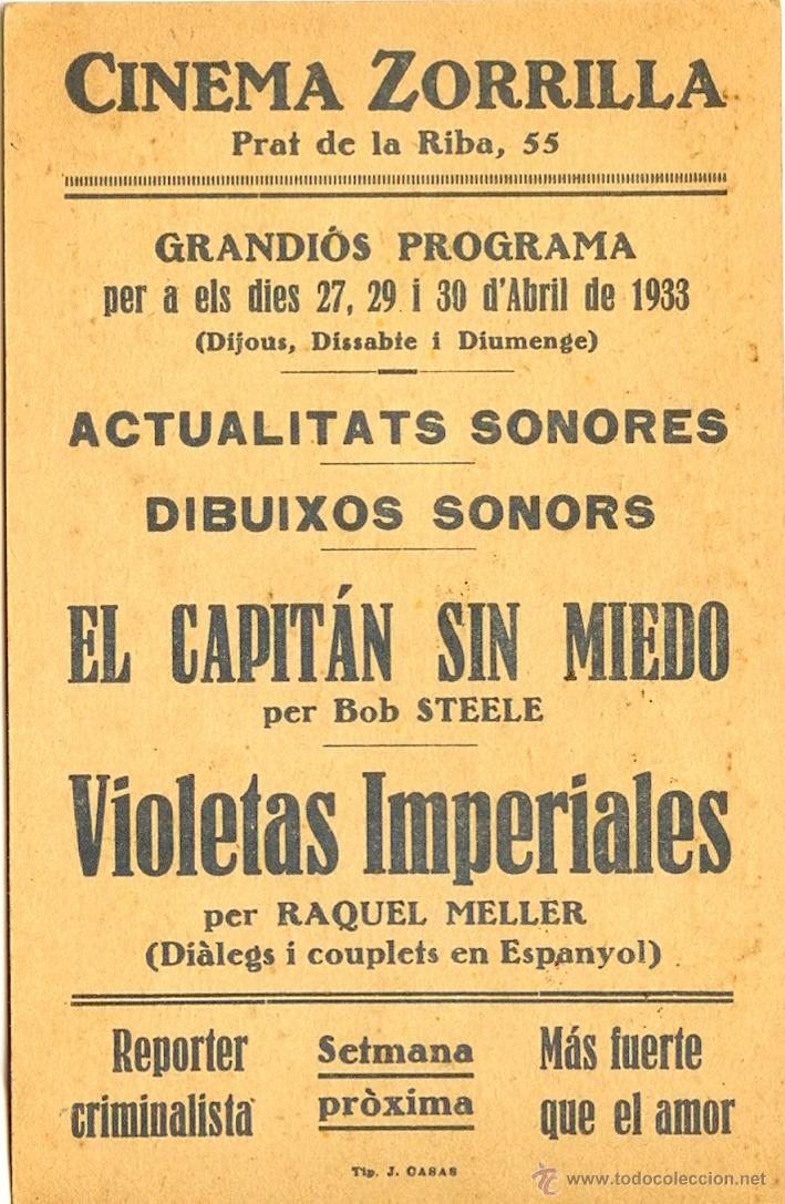 Cine: Programa de Cine - Violetas imperiales - 1933 - C/P - Raquel Meller - Foto 2