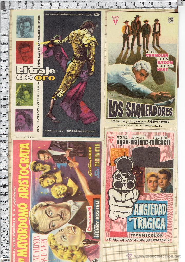 Cine: LOTE 4 FOLLETOS PROGRAMAS DE MANO CINE.