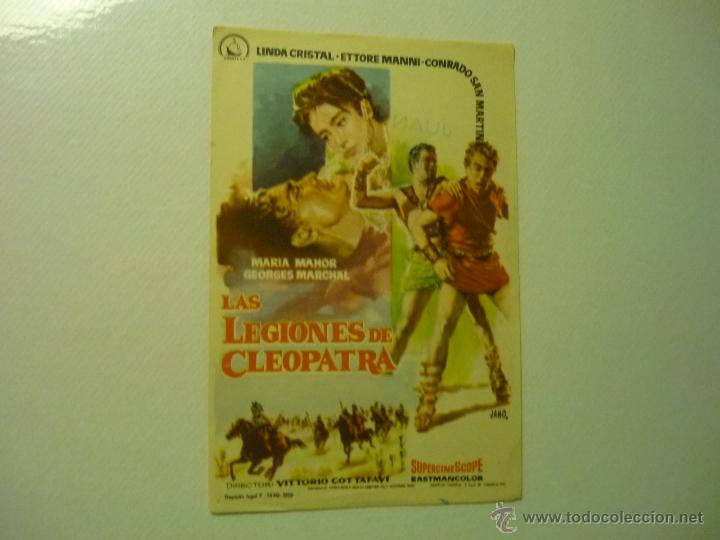 Cine: PROGRAMA LAS LEGIONES DE CLEOPATRA.- LINDA CRISTAL - Foto 1