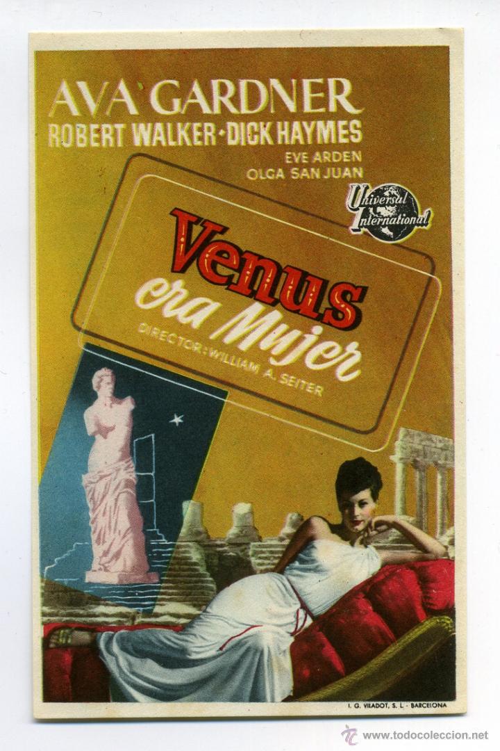 Cine: VENUS ERA MUJER, con Ava Gardner.