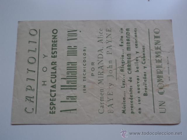 Cine: FOLLETO ORIGINAL PELICULA CINE - PROYECTADA EN ELCHE - Foto 2