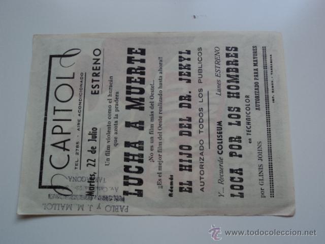 Cine: FOLLETO ORIGINAL PELICULA CINE - PROYECTADA EN ELCHE - Foto 2
