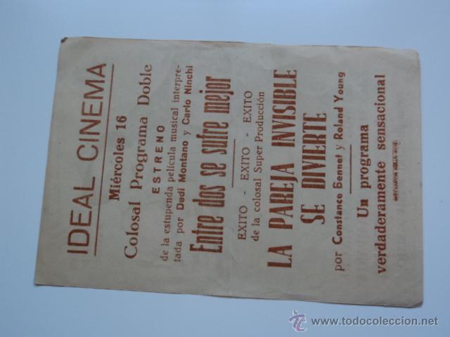 Cine: FOLLETO ORIGINAL PELICULA CINE - PROYECTADA EN ELCHE - Foto 2