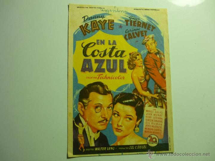 Cine: PROGRAMA EN LA COSTA AZUL.- DANNY KAYE-DIBUJO SOLIGO