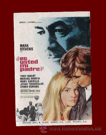 Cine: ES USTED MI PADRE? - PROGRAMA DE CINE ORIGINAL A&Ntilde;O 1970 - SIN PUBLICIDAD - Foto 1