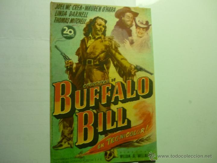 Cine: programa aventuras de buffalo bill-joel mac crea.-publicidad - Foto 1