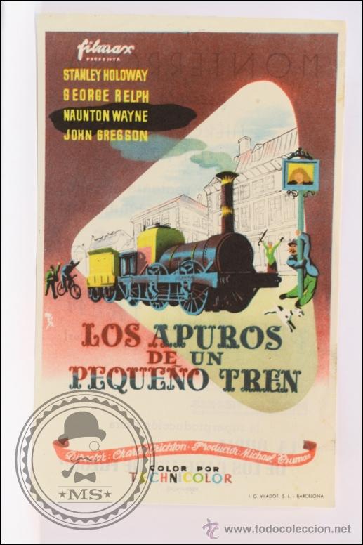 Cine: Programa de Cine - Los Apuros de un Peque&ntilde;o Tren - Publicidad al Dorso - 13,5 x 8,5 Cm