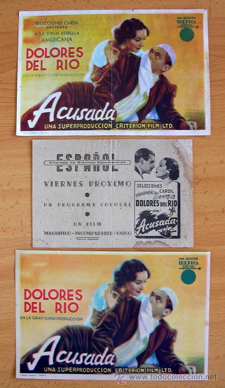 Cine: Acusada - Dolores del Rio - 3 programas diferentes - Con publicidad - Foto 1