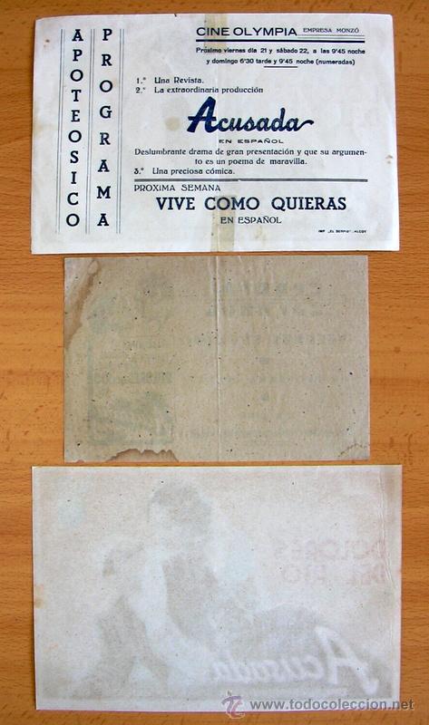 Cine: Acusada - Dolores del Rio - 3 programas diferentes - Con publicidad - Foto 2