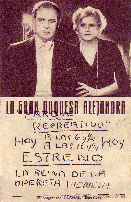Cine: la gran duquesa alejandra - doble - c/p - Foto 2