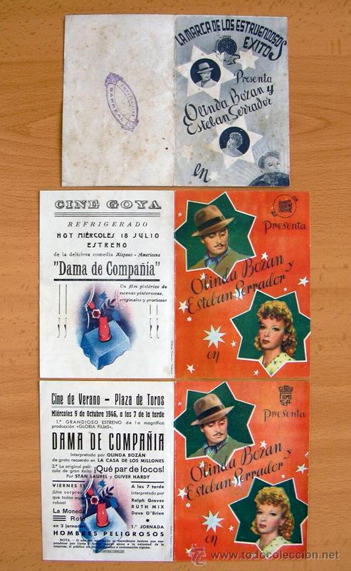 Cine: Dama de compa&ntilde;ia - Olinda Bozan - 3 programas diferentes - Con publicidad