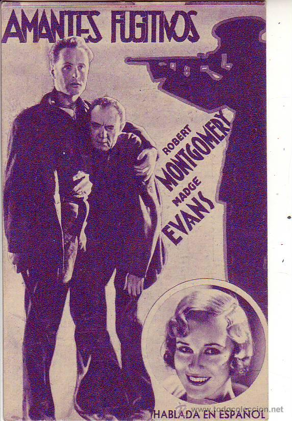 Cine: amantes fugitivos - tarjeta - c/p