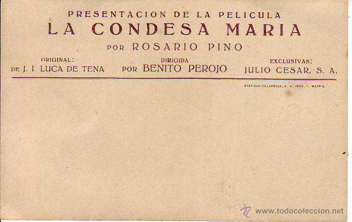 Cine: la condesa maria - tarjeta - Foto 2