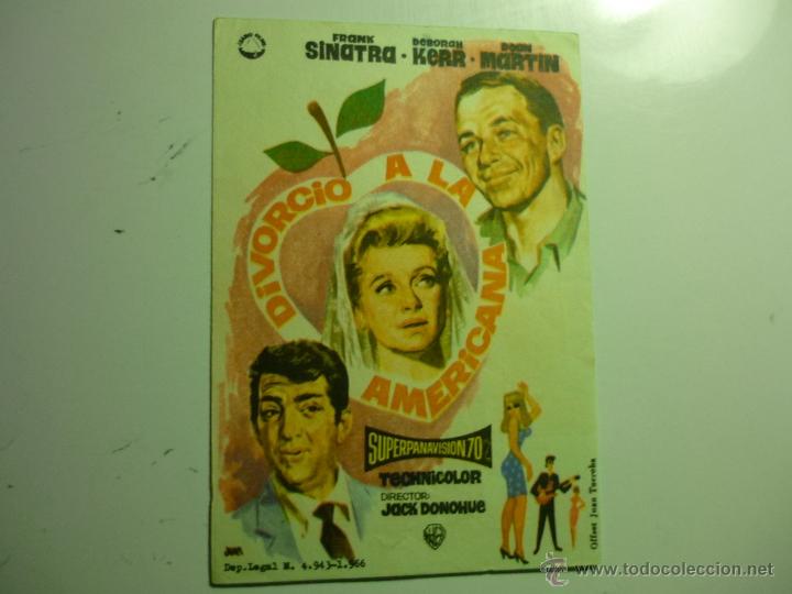 Cine: programa divorcio a la americana.-frank sinatra - Foto 1