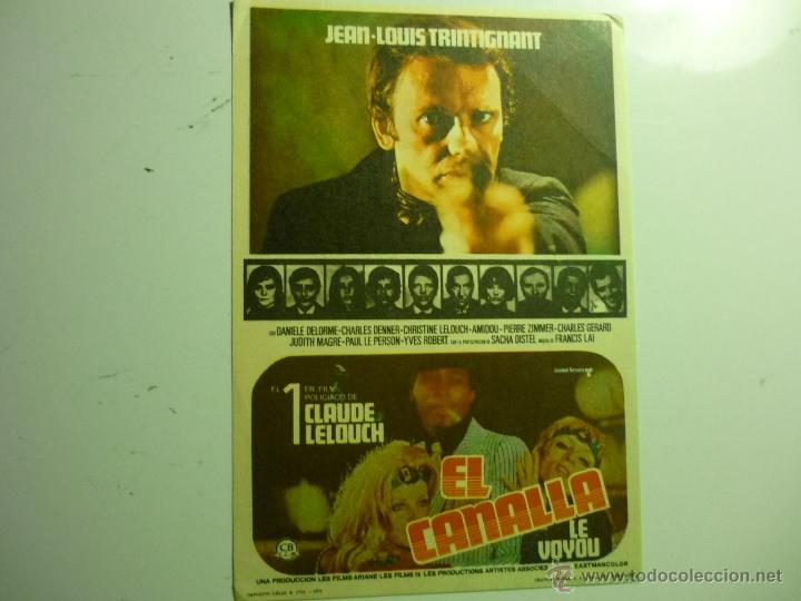 Cine: PROGRAMA EL CANALLA-J.L.TRINTIGNANT - Foto 1