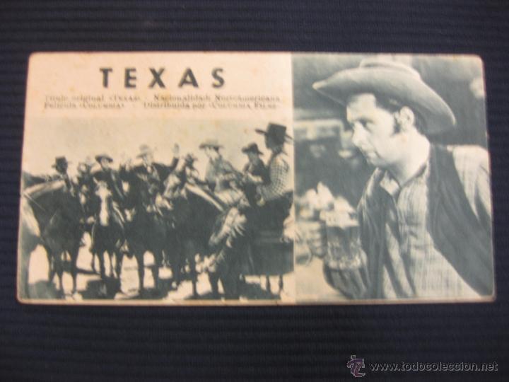 Cine: PROGRAMA DE CINE.TEXAS.GLENN FORD. WILLIAM HOLDEN.CARTON. - Foto 1