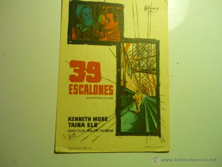Cine: programa 39 escalones - kenneth more -publicidad bartrina reus - Foto 1