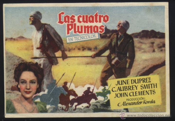 Cinema: Q-04056- LAS CUATRO PLUMAS (The Four Feathers) John Clements - Ralph Richardson - C. Aubrey Smith