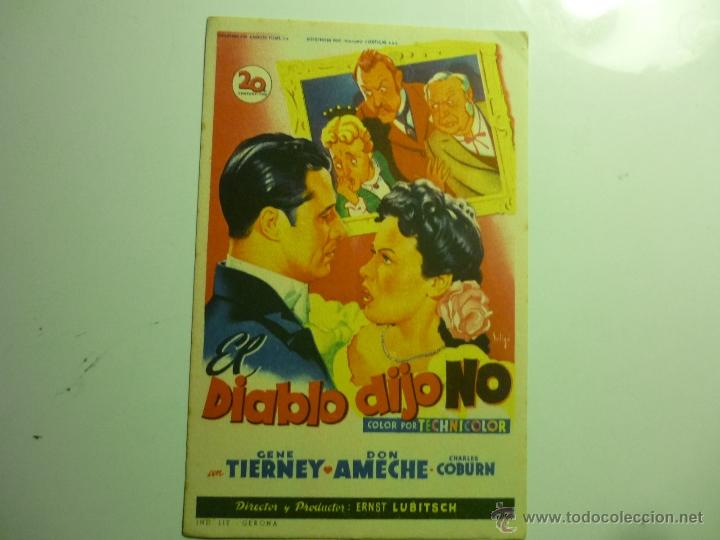Cine: programa el diablo dijo no .- gene tierney- publicidad - Foto 1