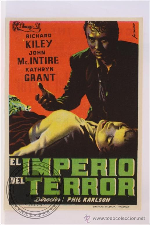 Cine: Programa de Cine - El Imperio del Terror - Publicidad al Dorso - 12,5 x 9 Cm - Foto 1