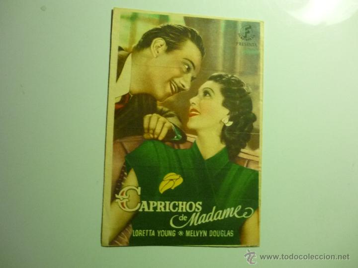 Cine: PROGRAMA CAPRICHOS DE MADAME .- LORETTA YOUNG - Foto 1