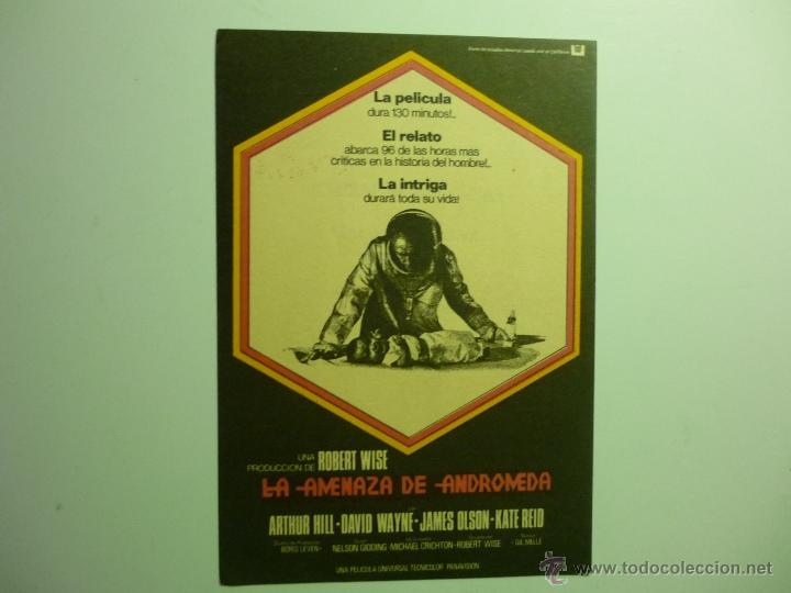 Cine: programa la amenaza de andromeda .- arthur hill - Foto 1