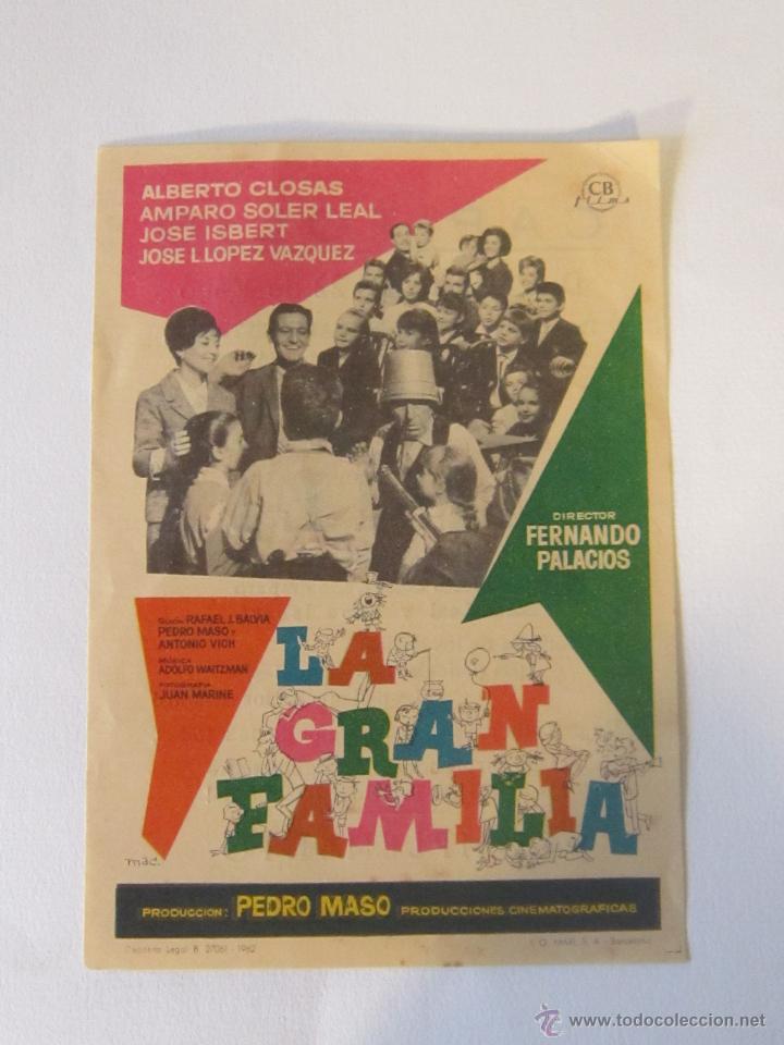 Cine: PROGRAMA ORIGINALA = LA GRAN FAMILIA = CINE CAPITOLIO ELCHE - Foto 1