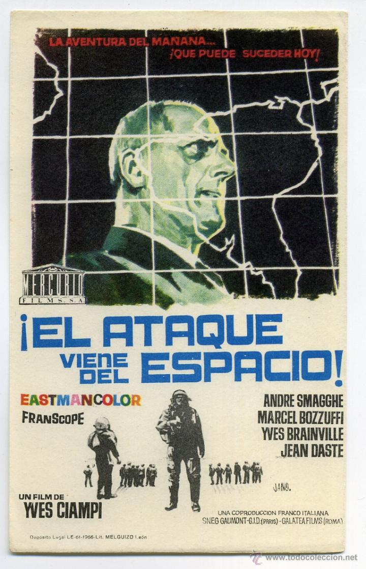 Cine: EL ATAQUE VIENE DEL ESPACIO, con Jean Daste. - Foto 1
